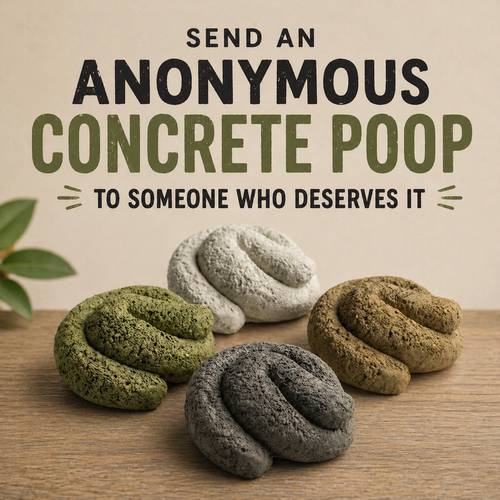 Send Someone Poop Anonymously (Or Not) – Concrete Prank Gift